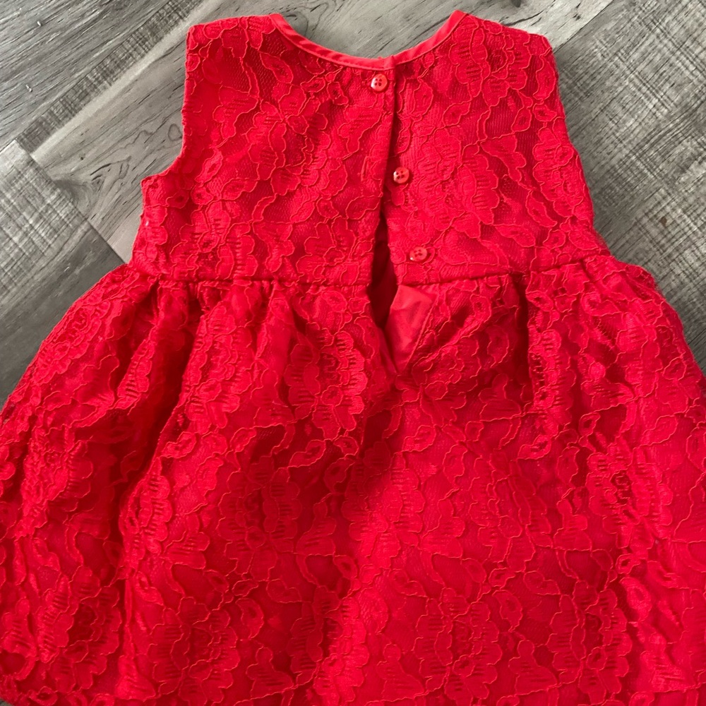 Wonder Nation Vibrant Red Lace Dress size 18 months - Picture 5 of 6